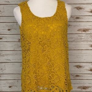 Lucky Brand crochet sleeveless top